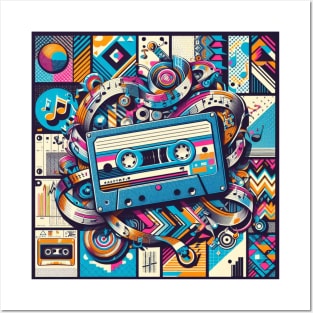 Music tape colorful design Posters and Art